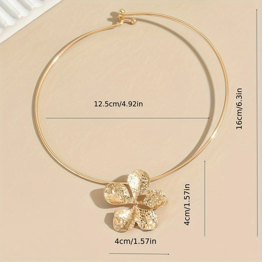 Simple Flower Pendant Collar Necklace Temperament Neck Jewelry Decoration Party Favors